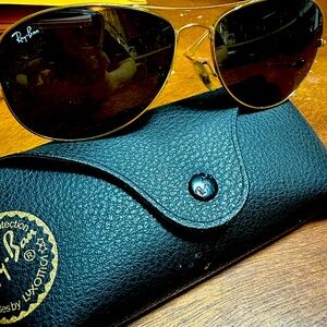 Ray-Ban Gold Cockpit Sunglasses